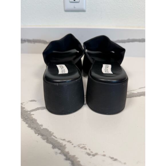 Steve Madden Platform Slip Ons Y2K Style Slides Shoes WOmen's Size 10 Black - Picture 5 of 8